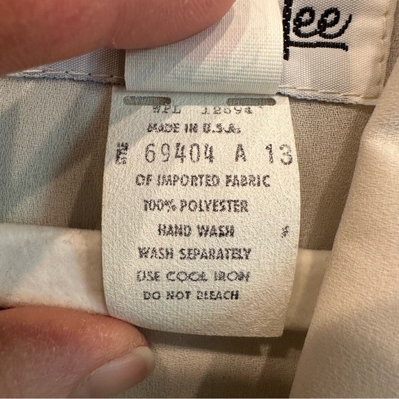 Vintage Henry Lee Cream Long Sleeve Dress - Picture 11 of 12